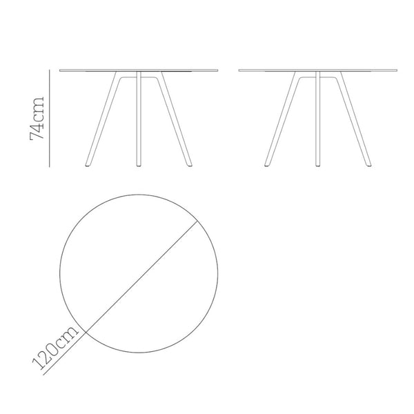 Babel D Gao Ronde tafel 120 cm