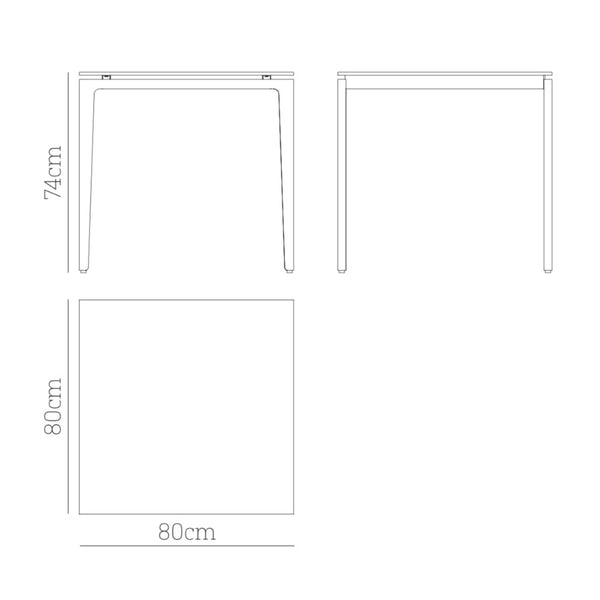 Babel D Gao Vierkante tafel 80x80 cm