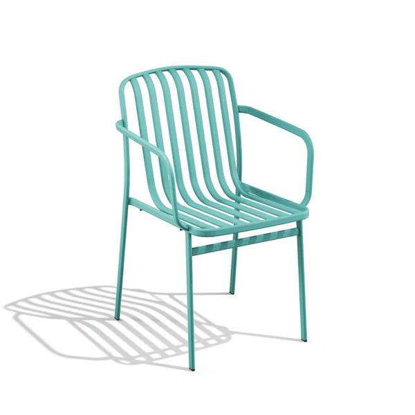 Babel D Kano-stoel met armsteun Turquoise