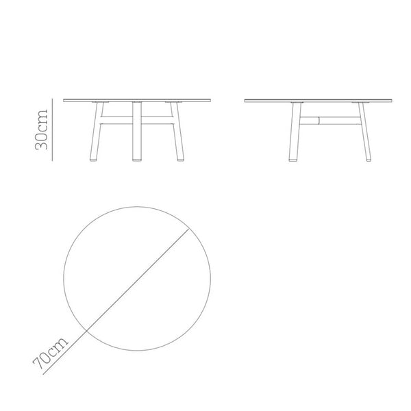 Babel D Kano ronde salontafel Ø70 cm