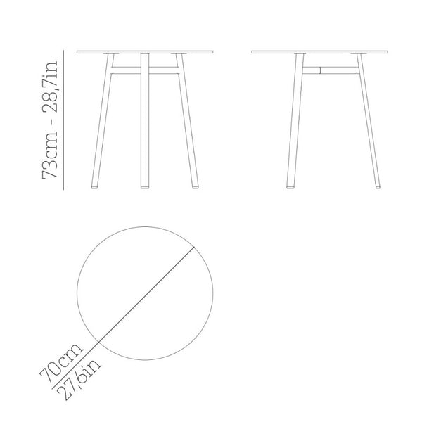 Babel D Kano ronde tafel Ø70 cm