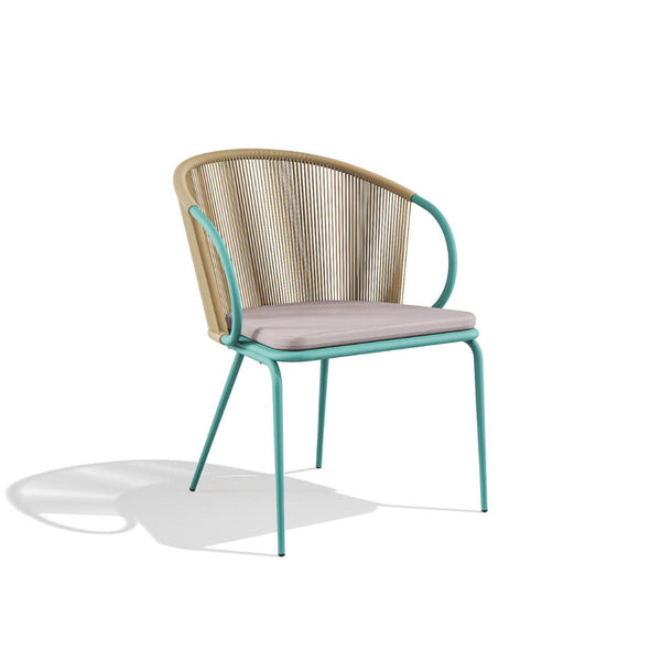 Babel D Kissi Eetkamerstoel Turquoise