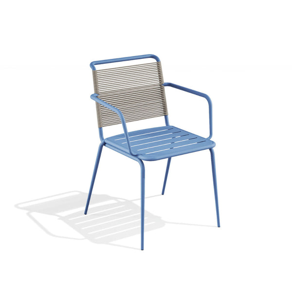 Babel D Kissi Stoel met armleuning Licht Blauw