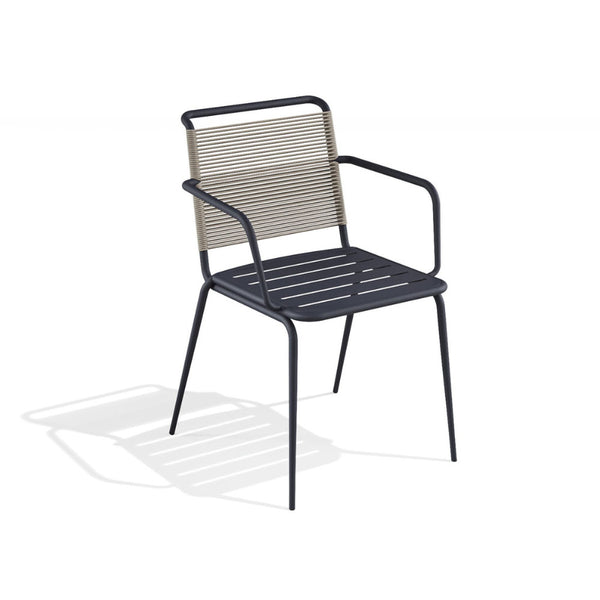 Babel D Kissi Stoel met armleuning Antraciet