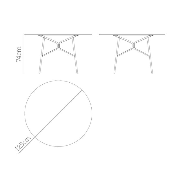 Babel D Kissi ronde tafel Ø125 cm