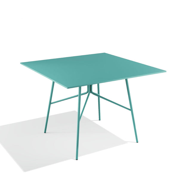 Babel D Kissi vierkante tafel 120x120 cm Turquoise