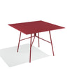 Babel D Kissi vierkante tafel 120x120 cm Rood