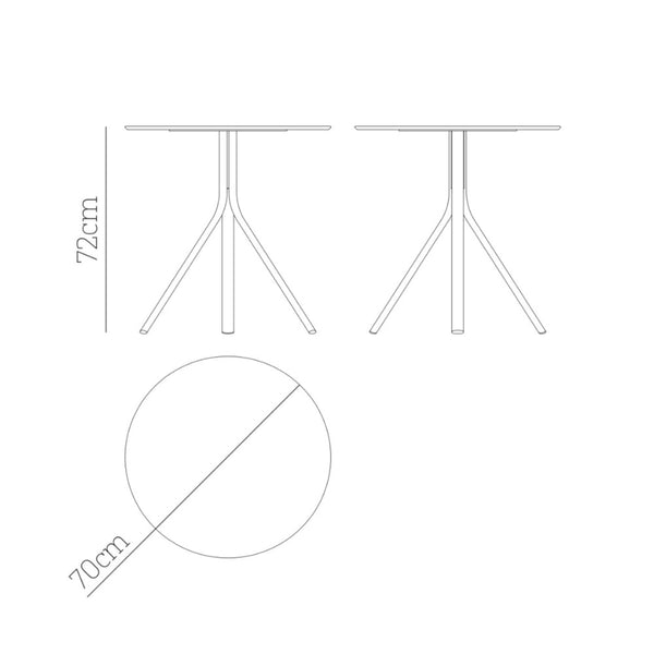 Babel D Melik Ronde tafel Ø70 cm