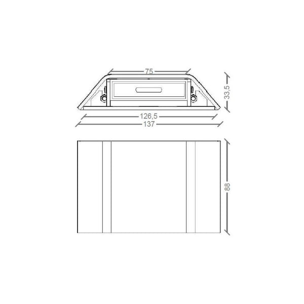 Dabu Tartaruga - Wandlamp Inox