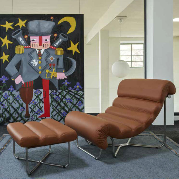 Georges Charles van Rijk fauteuil met voetbank