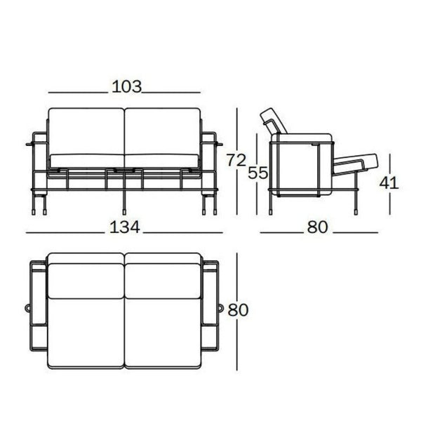 Magis Traffic Zetel Leder Cognac met