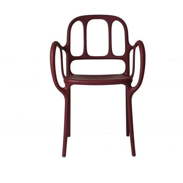 Magis Design Mila Stapelstoel – Duurzaam, Comfortabel, Weerbestendig Rood