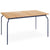 Magis Design South Table Teak - Luxe Outdoor Tafel 200x120cm Teak Donker Blauw Blad Teak