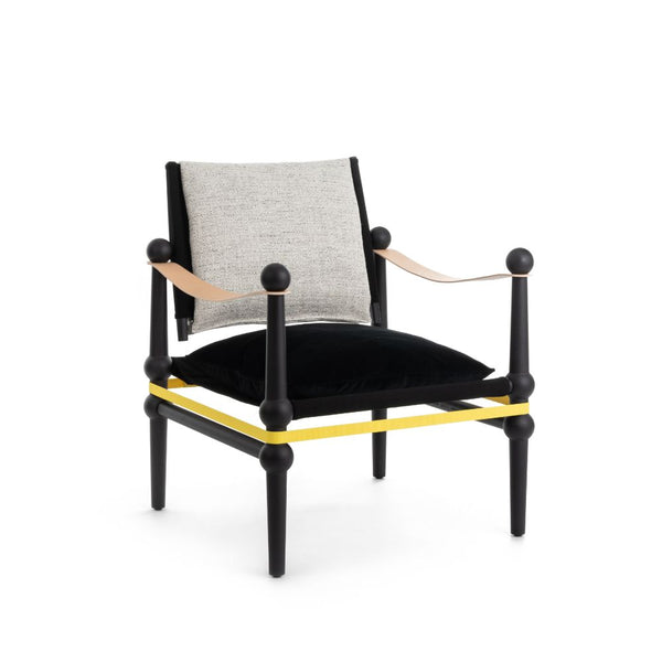 Magis Design Twain Low Chair With Arms - Stoel met Elegantie Zwart & Wit