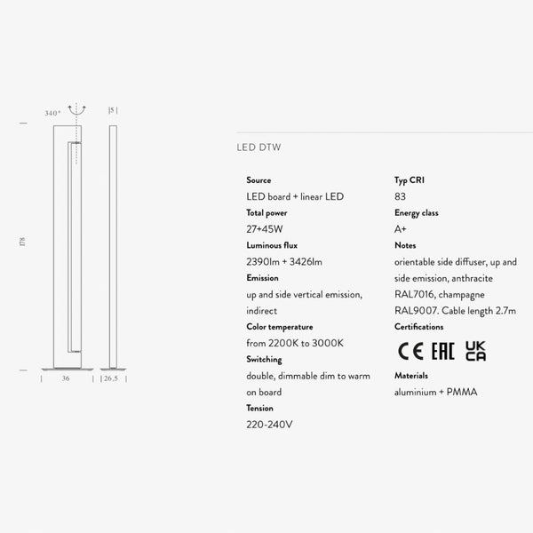 Nemo ARA Led Vloerlamp