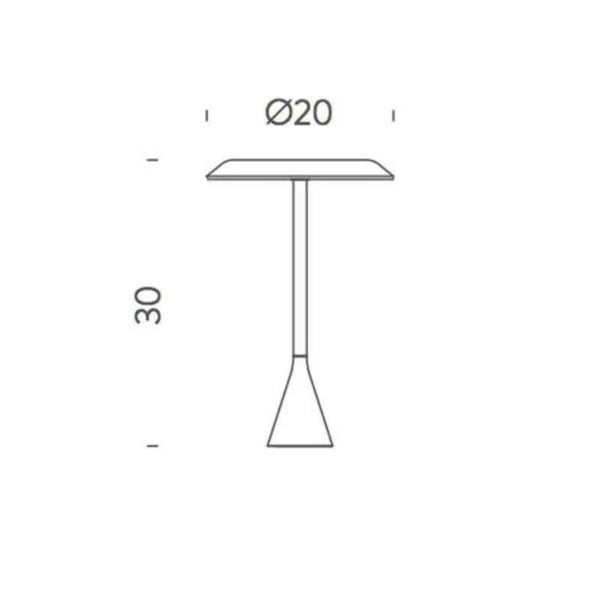 Nemo Lighting Panama mini LED tafellamp 30 cm hoog