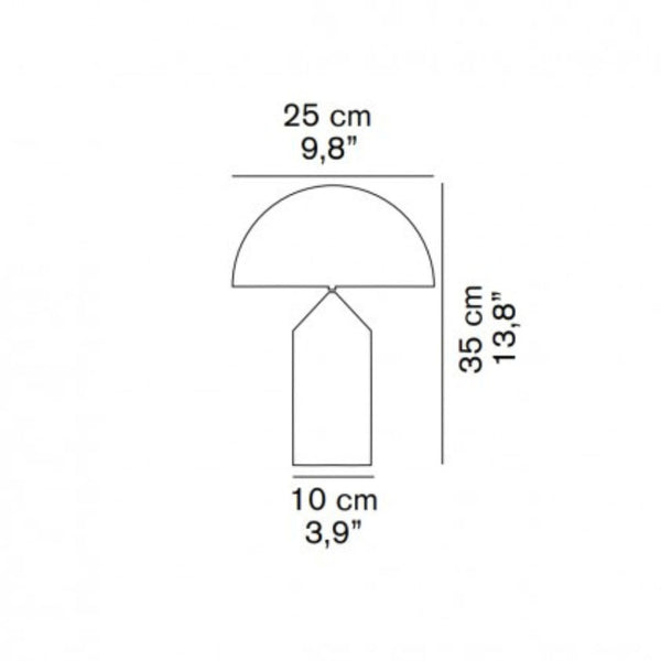 Oluce Atollo 35 Tafellamp Metal Zwart
