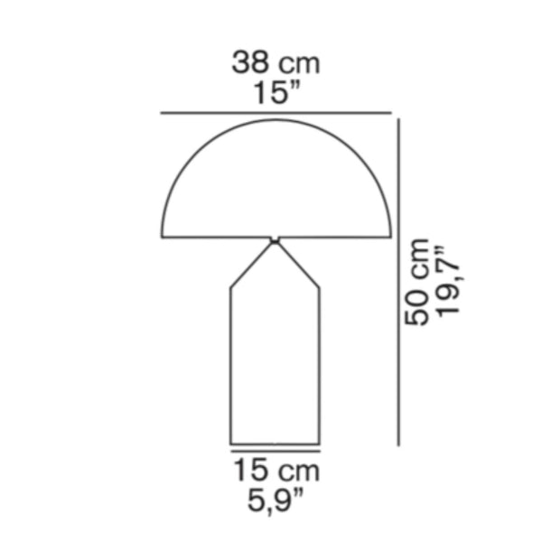 Oluce Atollo 50 Tafellamp Metal Zwart