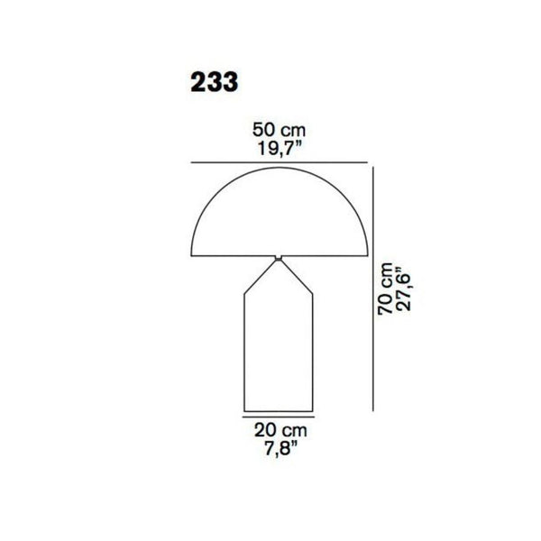 Oluce Atollo 70 Tafellamp Goud