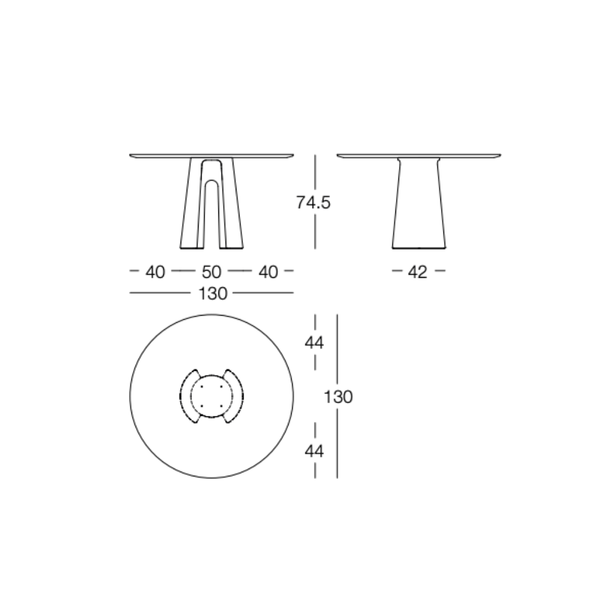 Magis Ancora Ronde tafel Ø 130 cm