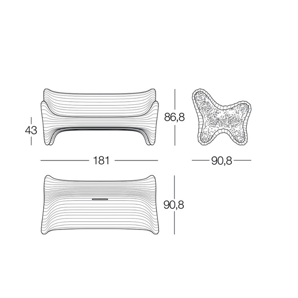 Magis IN-SIDE Buiten Zitbank