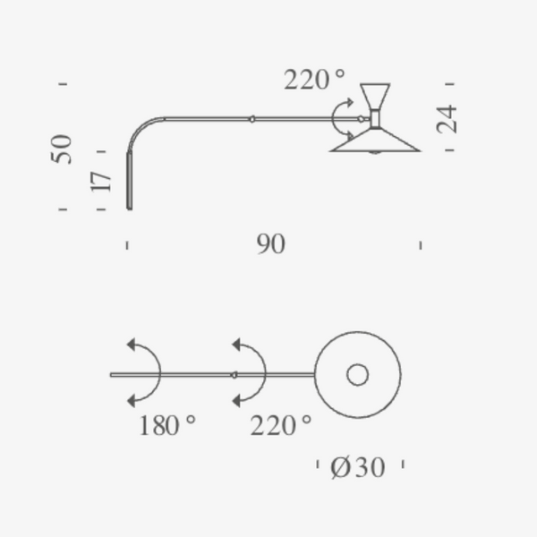 Nemo LAMPE DE MARSEILLE Wandlamp Mini