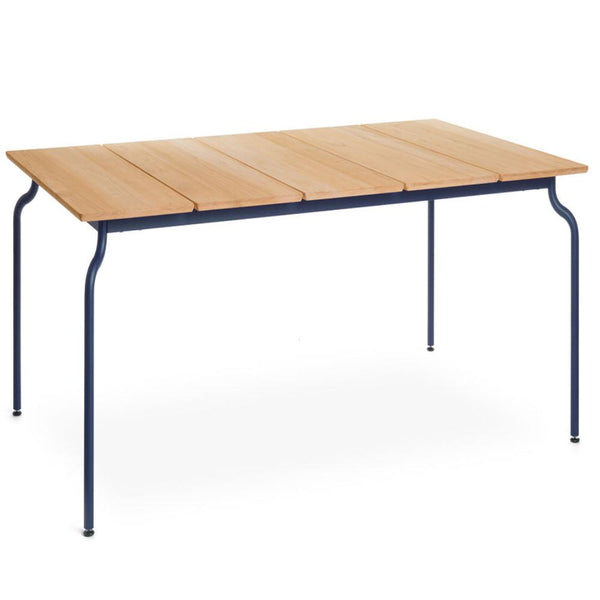 Magis Design South Table Teak - Luxe Outdoor Tafel 200x120cm Teak Donker Blauw Blad Teak