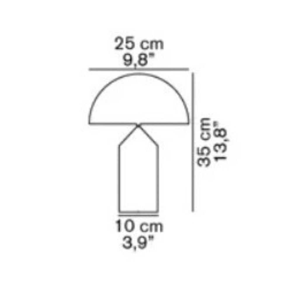 Oluce Atollo 35 Tafellamp – Glas
