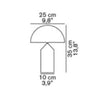 Oluce Atollo 35 Tafellamp Glass