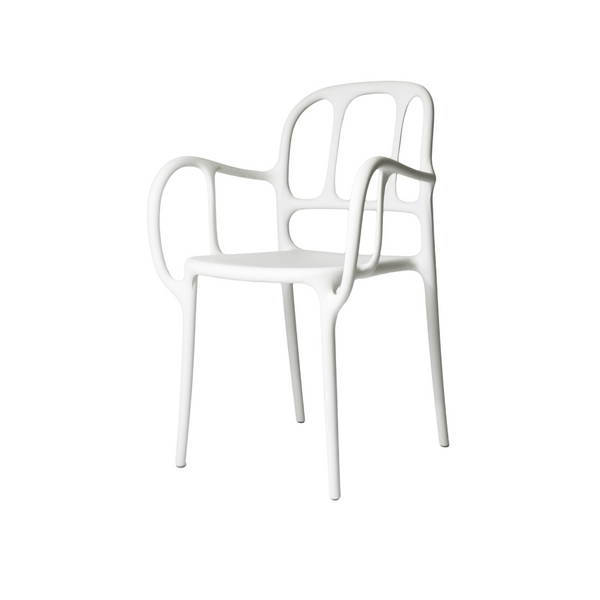 Magis Design Mila Stapelstoel – Duurzaam, Comfortabel, Weerbestendig Wit