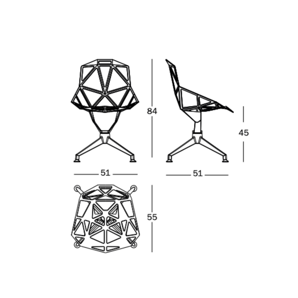 Magis Chair One 4 Star Base - Design Draaistoel